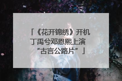 《花开锦绣》开机 丁禹兮邓恩熙上演“古言公路片”
