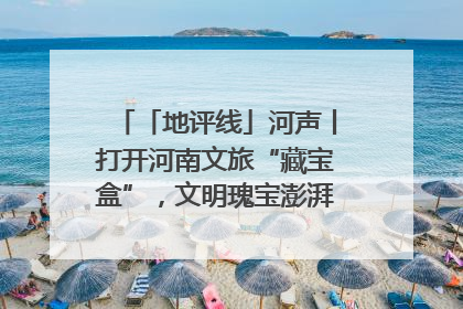 「地评线」河声丨打开河南文旅“藏宝盒”，文明瑰宝澎湃发展“豫动能”