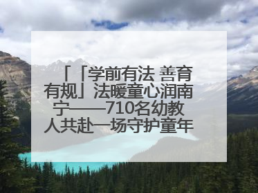 「学前有法 善育有规」法暖童心润南宁——710名幼教人共赴一场守护童年的法治之约