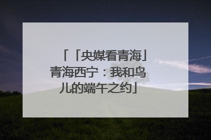 「央媒看青海」青海西宁：我和鸟儿的端午之约