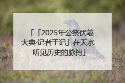 「2025年公祭伏羲大典·记者手记」在天水 听见历史的脉搏