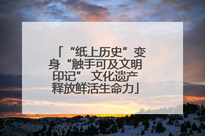 “纸上历史”变身“触手可及文明印记” 文化遗产释放鲜活生命力