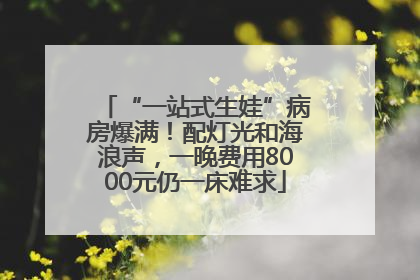 “一站式生娃”病房爆满！配灯光和海浪声，一晚费用8000元仍一床难求