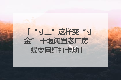 “寸土”这样变“寸金” 十堰闲置老厂房蝶变网红打卡地