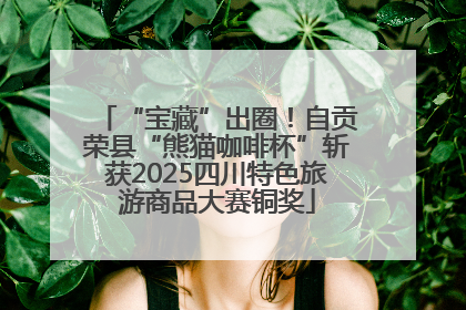 “宝藏”出圈！自贡荣县“熊猫咖啡杯”斩获2025四川特色旅游商品大赛铜奖