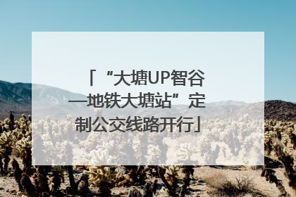 “大塘UP智谷—地铁大塘站”定制公交线路开行