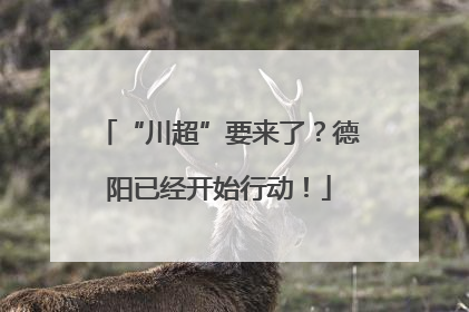 “川超”要来了？德阳已经开始行动！