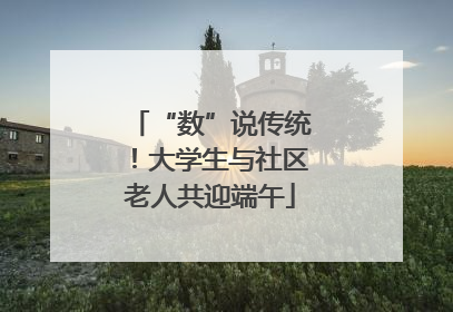 “数”说传统！大学生与社区老人共迎端午