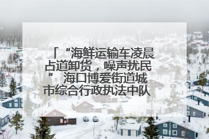 “海鲜运输车凌晨占道卸货，噪声扰民” 海口博爱街道城市综合行政执法中队：将联合交警加强长堤路一带巡逻