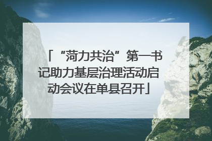 “菏力共治”第一书记助力基层治理活动启动会议在单县召开