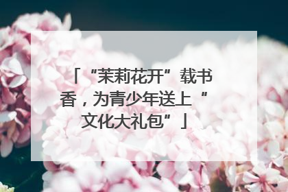 “茉莉花开”载书香，为青少年送上“文化大礼包”