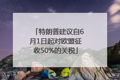 特朗普建议自6月1日起对欧盟征收50%的关税