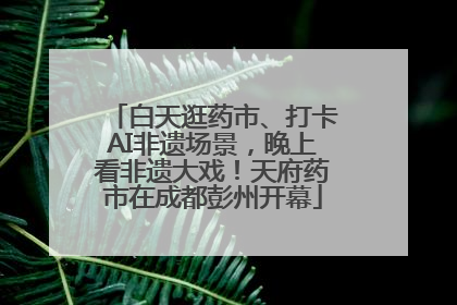 白天逛药市、打卡AI非遗场景，晚上看非遗大戏！天府药市在成都彭州开幕