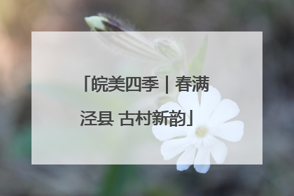 皖美四季｜春满泾县 古村新韵