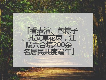 看表演、包粽子、扎艾草花束，江陵六合垸200余名居民共度端午