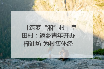 筑梦“湘”村｜皇田村：返乡青年开办榨油坊 为村集体经济“加油”