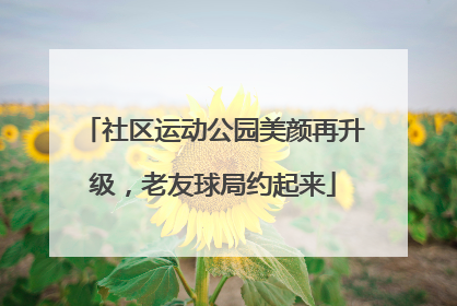 社区运动公园美颜再升级，老友球局约起来