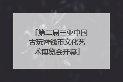 第二届三亚中国古玩暨钱币文化艺术博览会开幕