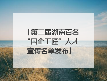 第二届湖南百名“国企工匠”人才宣传名单发布