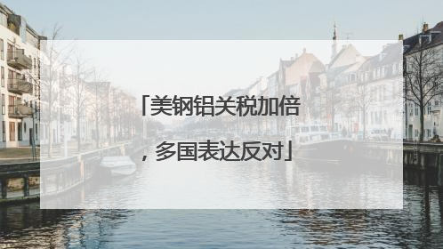 美钢铝关税加倍，多国表达反对