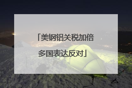 美钢铝关税加倍 多国表达反对