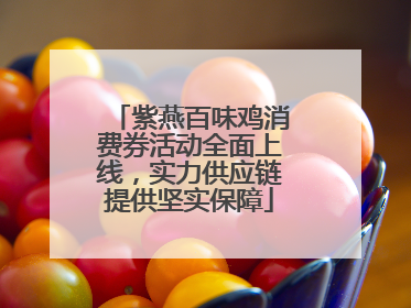 紫燕百味鸡消费券活动全面上线，实力供应链提供坚实保障