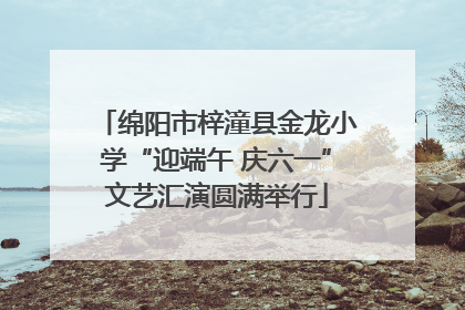 绵阳市梓潼县金龙小学“迎端午 庆六一”文艺汇演圆满举行