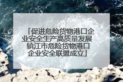 促进危险货物港口企业安全生产高质量发展 镇江市危险货物港口企业安全联盟成立