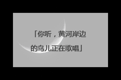 你听，黄河岸边的鸟儿正在歌唱