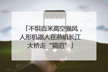 不惧百米高空强风，人形机器人在燕矶长江大桥走“猫道”