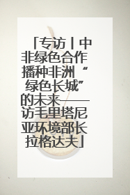 专访丨中非绿色合作播种非洲“绿色长城”的未来——访毛里塔尼亚环境部长拉格达夫