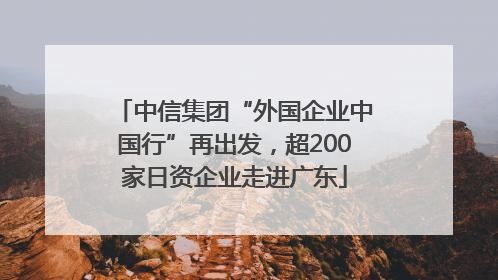 中信集团“外国企业中国行”再出发，超200家日资企业走进广东
