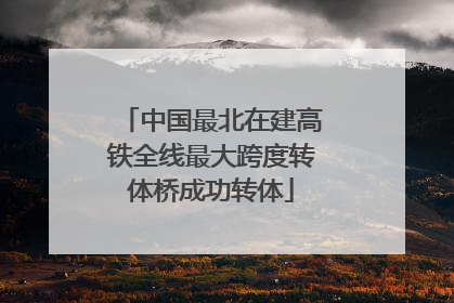 中国最北在建高铁全线最大跨度转体桥成功转体