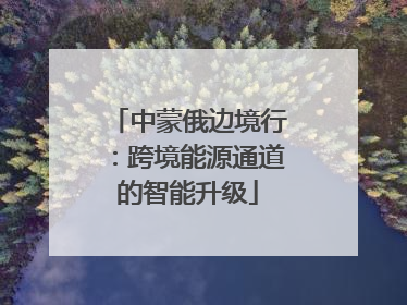 中蒙俄边境行：跨境能源通道的智能升级