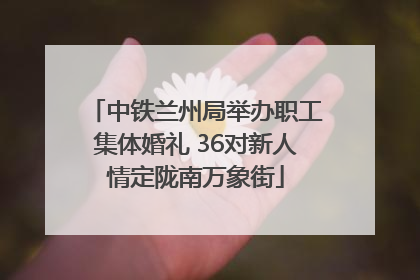 中铁兰州局举办职工集体婚礼 36对新人情定陇南万象街