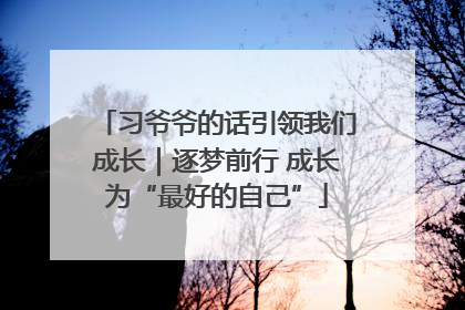 习爷爷的话引领我们成长｜逐梦前行 成长为“最好的自己”