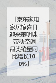 京东家电家居惊喜日迎来董明珠 带动空调品类销量同比增长100%