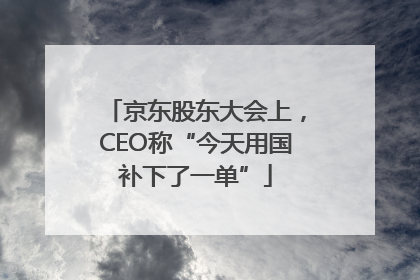 京东股东大会上，CEO称“今天用国补下了一单”