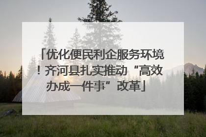 优化便民利企服务环境！齐河县扎实推动“高效办成一件事”改革