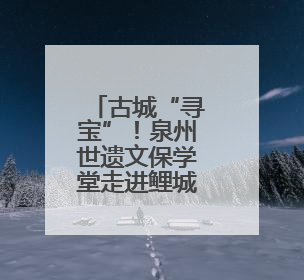 古城“寻宝”！泉州世遗文保学堂走进鲤城临江街道