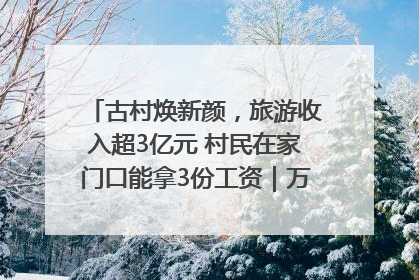 古村焕新颜，旅游收入超3亿元 村民在家门口能拿3份工资｜万千气象看四川