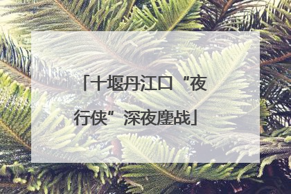 十堰丹江口“夜行侠”深夜鏖战