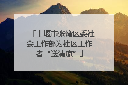 十堰市张湾区委社会工作部为社区工作者“送清凉”