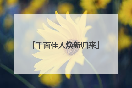 千面佳人焕新归来
