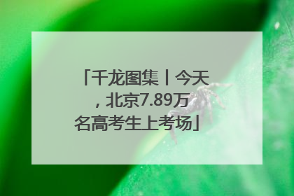 千龙图集丨今天，北京7.89万名高考生上考场