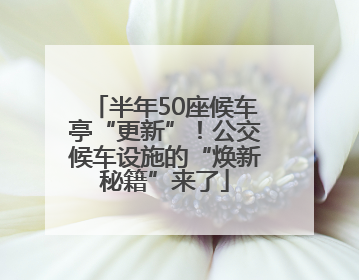 半年50座候车亭“更新”！公交候车设施的“焕新秘籍”来了