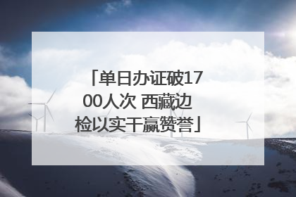单日办证破1700人次 西藏边检以实干赢赞誉