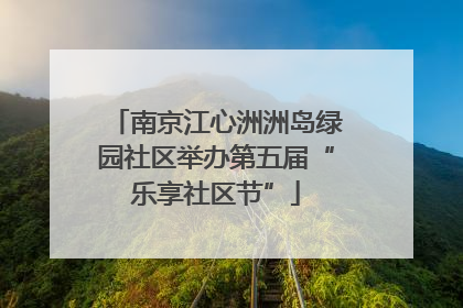 南京江心洲洲岛绿园社区举办第五届“乐享社区节”