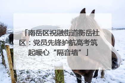 南岳区祝融街道衡岳社区：党员先锋护航高考筑起暖心“隔音墙”