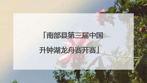 南部县第三届中国升钟湖龙舟赛开赛